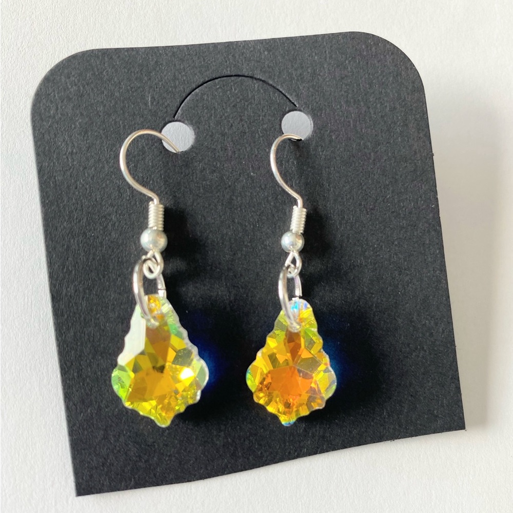 Clear Crystal Drop Earrings